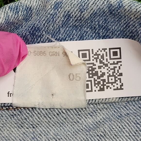 Vintage 80s LEE Denim Cropped Jacket Womens S/M 19x18 Faded - Picture 8 of 13